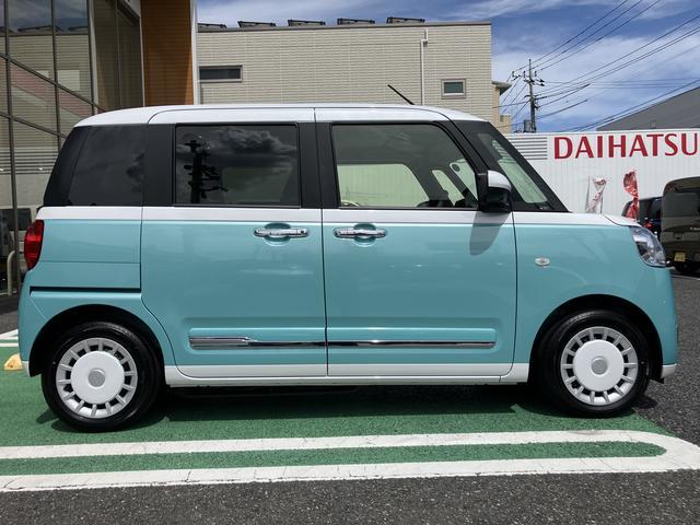 ムーヴキャンバスストライプスＧ　パノラマモニター対応カメラ保証　新車保証・まごころ保証　１年間・走行距離無制限付き　ＬＥＤヘッドライト　両側電動スライドドア　サイドエアバック　キーフリー　衝突回避支援ブレーキ（東京都）の中古車