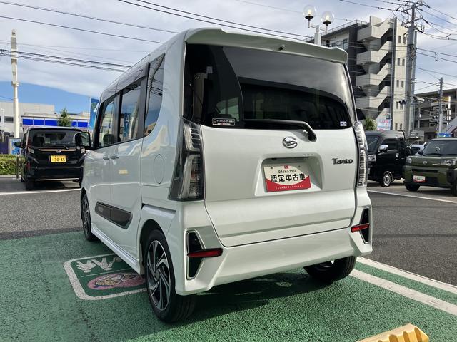 タントカスタムＲＳスタイルセレクション　カーナビ　ＥＴＣ　ドラレコ保証　新車保証・まごころ保証　１年間・走行距離無制限付き　純正７インチスタンダードナビ　ＥＴＣ車載器　パノラマモニター　ナビ連動前後録画ドライブレコーダー　フロントシートヒーター　両側電動スライドドア（東京都）の中古車