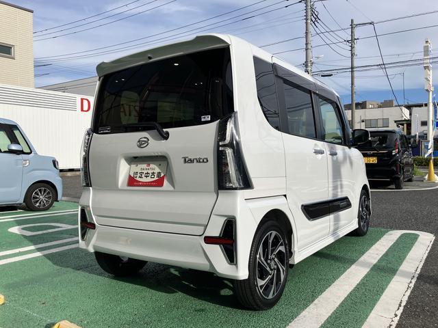タントカスタムＲＳスタイルセレクション　カーナビ　ＥＴＣ　ドラレコ保証　新車保証・まごころ保証　１年間・走行距離無制限付き　純正７インチスタンダードナビ　ＥＴＣ車載器　パノラマモニター　ナビ連動前後録画ドライブレコーダー　フロントシートヒーター　両側電動スライドドア（東京都）の中古車