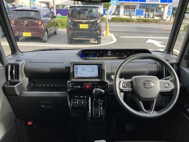 タントカスタムＲＳスタイルセレクション　カーナビ　ＥＴＣ　ドラレコ保証　新車保証・まごころ保証　１年間・走行距離無制限付き　純正７インチスタンダードナビ　ＥＴＣ車載器　パノラマモニター　ナビ連動前後録画ドライブレコーダー　フロントシートヒーター　両側電動スライドドア（東京都）の中古車