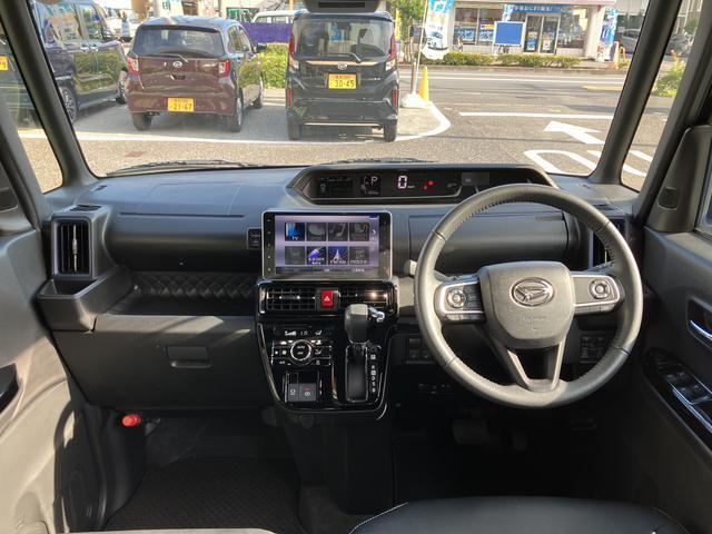 タントカスタムＲＳスタイルセレクション　９インチ純正ナビ　ドラレコ保証　新車保証・まごころ保証　１年間・走行距離無制限付き　９インチ純正ナビ　ＥＴＣ　ドラレコ　パノラマモニター　ＴＶキット　電動サイドブレーキ　キーフリーシステム　シートカバー　左右電動スライドドア（東京都）の中古車