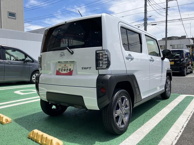 タフトＧターボ　７インチ純正ナビ　ドラレコ　ＥＴＣ保証　新車保証・まごころ保証　１年間・走行距離無制限付き　７インチ純正ナビ　前後ドラレコ　ＥＴＣ車載器　スマートアシスト　キーフリーシステム　アイドリングストップ　シートヒーター　スカイトップルーフ（東京都）の中古車