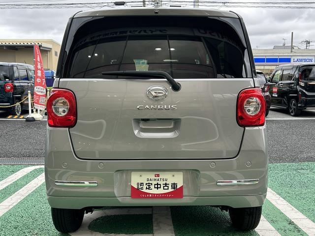 ムーヴキャンバスセオリーＧ　ＣＤデッキ　パノラマモニター対応カメラ保証　新車保証・まごころ保証　１年間・走行距離無制限付き　ＣＤデッキ　パノラマモニター対応カメラ　スマートアシスト　アイドリングストップ　クリアランスソナー　シートヒーター　ＬＥＤヘッドライト（東京都）の中古車