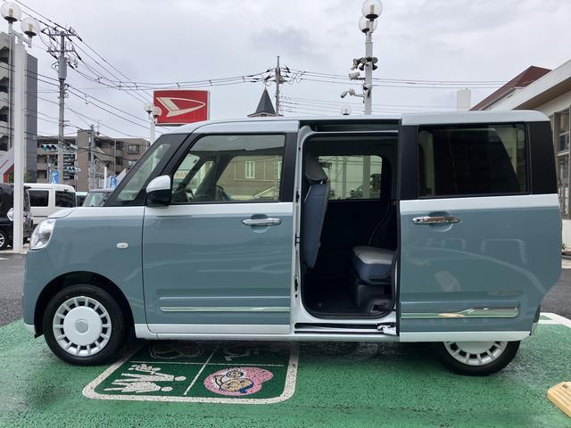 ムーヴキャンバスストライプスＧ　パノラマモニター　フロントシートヒーター保証　新車保証・まごころ保証　１年間・走行距離無制限付き　純正ＣＤチューナー　ＬＥＤヘッドライト　パノラマモニター　フロントシートヒーター　電動パーキングブレーキ　両側電動スライドドア　キーフリー（東京都）の中古車