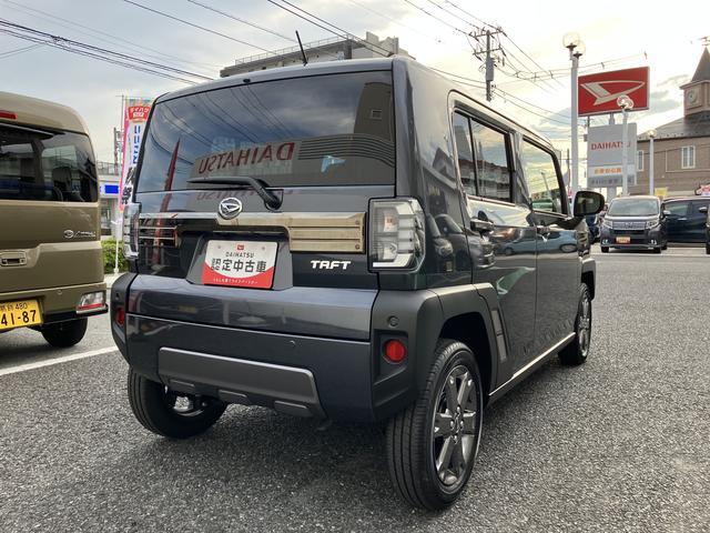 タフトＧターボ　ダーククロムベンチャー　フロントシートヒーター保証　新車保証・まごころ保証　１年間・走行距離無制限付き　純正ＣＤチューナー　フロントシートヒーター　アダプティブクルーズコントロール　ホールド機能付き電動サイドブレーキ　ＬＥＤヘッドライト（東京都）の中古車