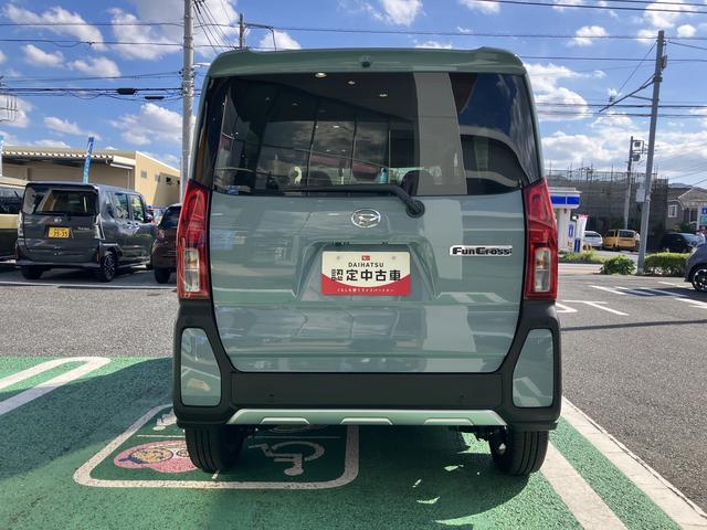 タントファンクロスターボ　カーナビ　ＥＴＣ　ドライブレコーダー保証　新車保証・まごころ保証　１年間・走行距離無制限付き　純正７インチエントリーナビ　ＥＴＣ車載器　ナビ連動前後録画ドライブレコーダー　両側電動スライドドア　フロントシートヒーター　電動サイドブレーキ（東京都）の中古車