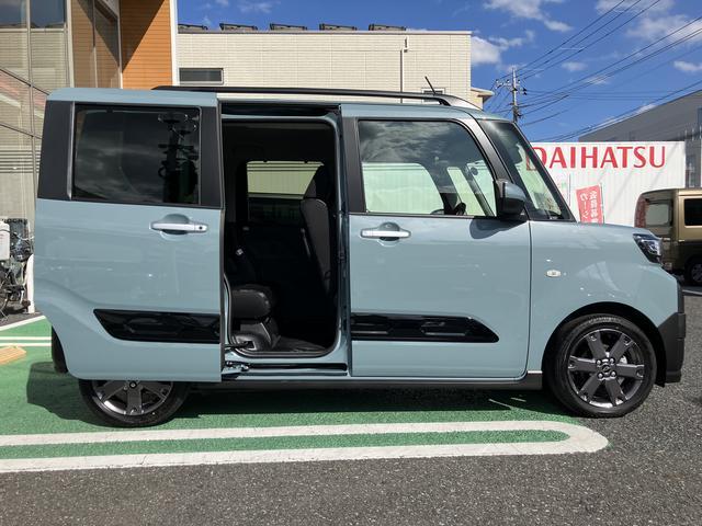 タントファンクロスターボ　カーナビ　ＥＴＣ　ドライブレコーダー保証　新車保証・まごころ保証　１年間・走行距離無制限付き　純正７インチエントリーナビ　ＥＴＣ車載器　ナビ連動前後録画ドライブレコーダー　両側電動スライドドア　フロントシートヒーター　電動サイドブレーキ（東京都）の中古車