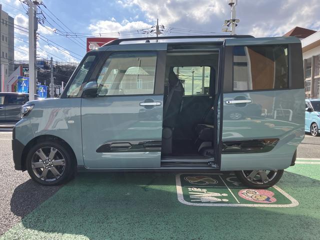 タントファンクロスターボ　カーナビ　ＥＴＣ　ドライブレコーダー保証　新車保証・まごころ保証　１年間・走行距離無制限付き　純正７インチエントリーナビ　ＥＴＣ車載器　ナビ連動前後録画ドライブレコーダー　両側電動スライドドア　フロントシートヒーター　電動サイドブレーキ（東京都）の中古車
