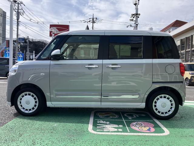 ムーヴキャンバスストライプスＧ　電動サイドブレーキ　フロントシートヒーター保証　新車保証・まごころ保証　１年間・走行距離無制限付き　純正ＣＤチューナー　フロントシートヒーター　両側電動スライドドア　ホールド機能付き電動サイドブレーキ　ＬＥＤヘッドライト　キーフリー（東京都）の中古車