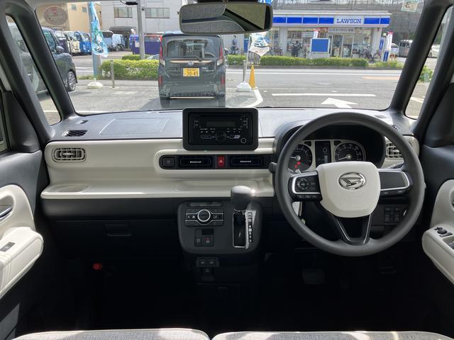 ムーヴキャンバスストライプスＧ　電動サイドブレーキ　フロントシートヒーター保証　新車保証・まごころ保証　１年間・走行距離無制限付き　純正ＣＤチューナー　フロントシートヒーター　両側電動スライドドア　ホールド機能付き電動サイドブレーキ　ＬＥＤヘッドライト　キーフリー（東京都）の中古車