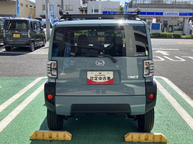 タフトＧターボ　カーナビ　ＥＴＣ　ドライブレコーダー中古車保証・距離無制限、１年付き　純正９インチスタイリッシュナビ　ＥＴＣ車載器　ナビ連動前後録画ドライブレコーダー　パノラマモニター　フロントシートヒーター　ルーフキャリア　電動サイドブレーキ（東京都）の中古車