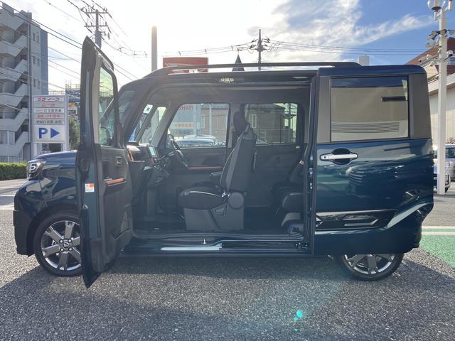 タントファンクロスターボ　カーナビ　ＥＴＣ　ドライブレコーダー保証　新車保証・まごころ保証　１年間・走行距離無制限付き　純正７インチエントリーナビ　ＥＴＣ車載器　ナビ連動前後録画ドライブレコーダー　バックモニター　両側電動スライドドア　フロントシートヒーター（東京都）の中古車