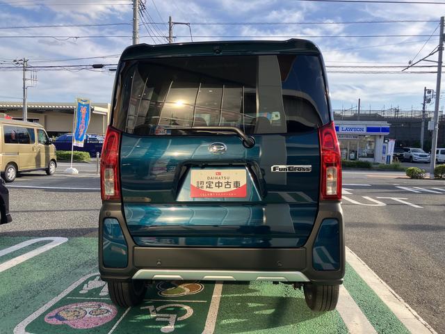 タントファンクロスターボ　カーナビ　ＥＴＣ　ドライブレコーダー保証　新車保証・まごころ保証　１年間・走行距離無制限付き　純正７インチエントリーナビ　ＥＴＣ車載器　ナビ連動前後録画ドライブレコーダー　バックモニター　両側電動スライドドア　フロントシートヒーター（東京都）の中古車