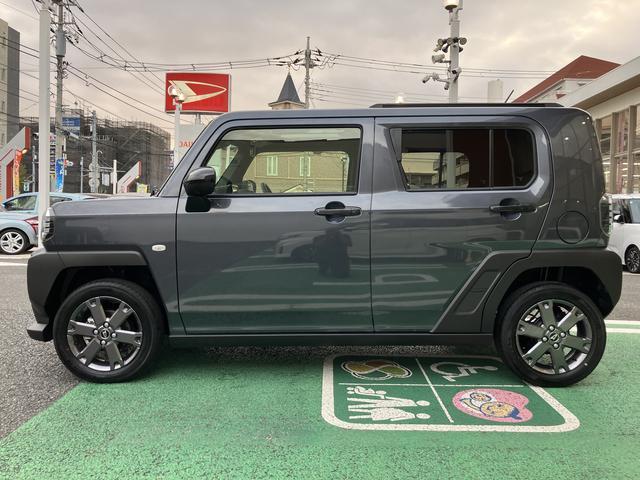 タフトＧ　ダーククロムベンチャー　　フロントシートヒーター保証　新車保証・まごころ保証　１年間・走行距離無制限付き　純正ＣＤチューナー　ホールド機能付き電動サイドブレーキ　フロントシートヒーター　ガラスルーフ　ＬＥＤヘッドライト　ダークブラックメッキパック（東京都）の中古車