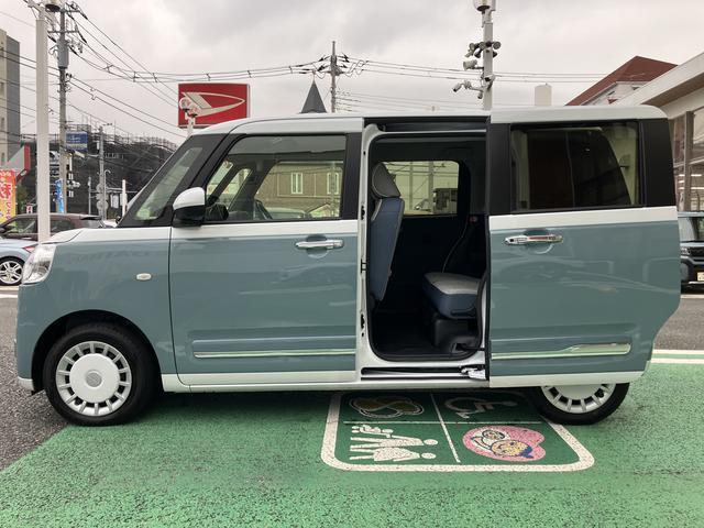 ムーヴキャンバスストライプスG フロントシートヒーター 電動スライドドア保証 新車保証・まごころ保証 1年間・走行距離無制限付き 次世代スマートアシスト 両側電動スライドドア フロントシートヒーター ほっとカップホルダー LEDヘッドライト 電動格納ミラー キーフリー(東京都)の中古車