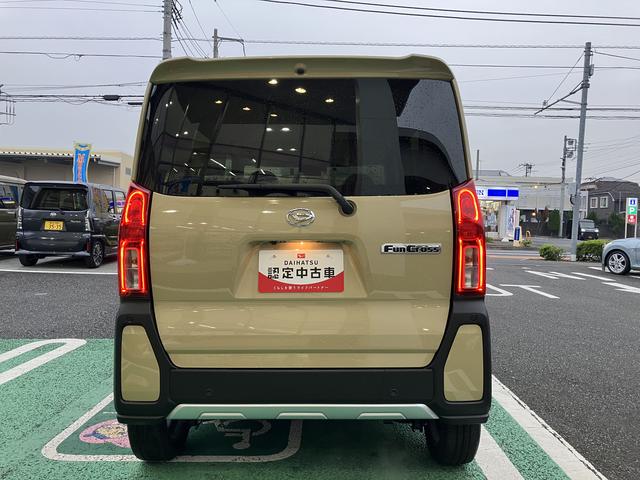 タントファンクロスターボ　７インチ純正ナビ　前後ドラレコ　ＥＴＣ保証　新車保証・まごころ保証　１年間・走行距離無制限付き　７インチ純正ナビ　前後ドライブレコーダー　ＥＴＣ　バックカメラ　スマートアシスト　クリアランスソナー　電動スライドドア　ＬＥＤヘッドライト（東京都）の中古車