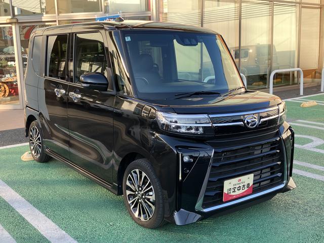 タントカスタムRS カーナビ ETC ドライブレコーダー中古車保証・距離無制限、1年付き 純正7インチエントリーナビ パノラマモニター ETC車載器 ナビ連動前後録画ドライブレコーダー 両側電動スライドドア フロントシートヒーター ターボ キーフリー(東京都)の中古車