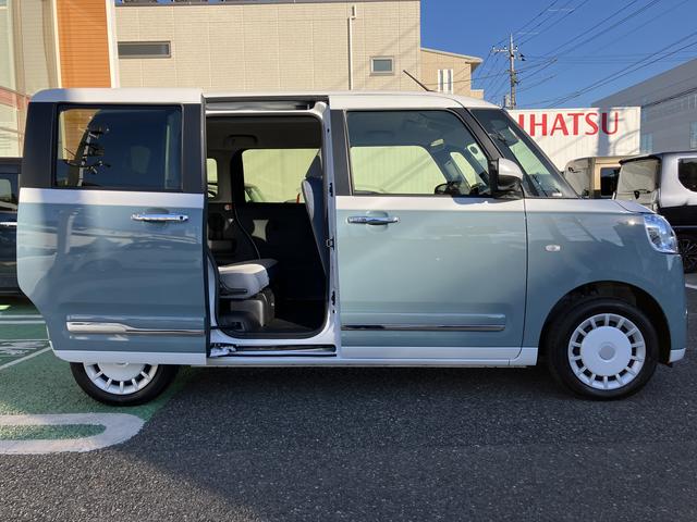 ムーヴキャンバスストライプスG フロントシートヒーター キーフリー保証 新車保証・まごころ保証 1年間・走行距離無制限付き 純正CDチューナー フロントシートヒーター 両側電動スライドドア ホールド機能付き電動サイドブレーキ ほっとカップホルダー カーペットマット(東京都)の中古車