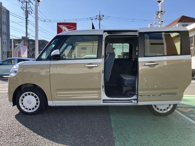 ムーヴキャンバスストライプスG フロントシートヒーター キーフリー保証 新車保証・まごころ保証 1年間・走行距離無制限付き 純正CDチューナー フロントシートヒーター 両側電動スライドドア LEDヘッドライト ホールド機能付き電動サイドブレーキ カーペットマット(東京都)の中古車