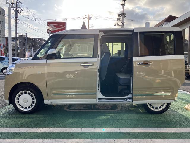 ムーヴキャンバスストライプスＧ　９インチディスプレイオーディオ装備保証　新車保証・まごころ保証　１年間・走行距離無制限付き　９インチディスプレイオーディオ　オートエアコン　シートヒーター　スマートアシスト　ＬＥＤヘッドライト　ＬＥＤフォグランプ　電動サイドブレーキ（東京都）の中古車