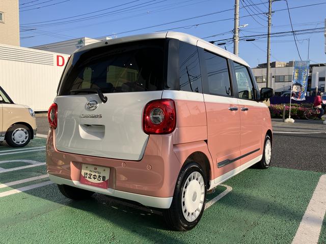 ムーヴキャンバスストライプスＧターボ　７インチ純正ナビ　バックカメラ　ＥＴＣまごころ保証　距離無制限・１年保証付き　７インチ純正ナビ　前後ドラレコ　ＥＴＣ　バックカメラ　アダプティブクルーズコントロール　スマートアシスト　クリアランスソナー　キーフリーシステム（東京都）の中古車