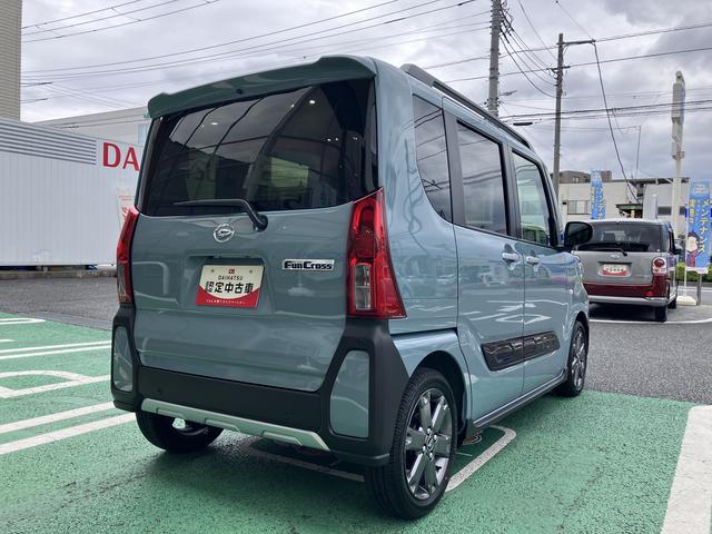 タントファンクロスターボ　９インチディスプレイオーディオ装備保証　新車保証・まごころ保証　１年間・走行距離無制限付き　純正９インチディスプレイオーディオ　バックモニター　フロントシートヒーター　両側電動スライドドア　ホールド機能付き電動サイドブレーキ（東京都）の中古車