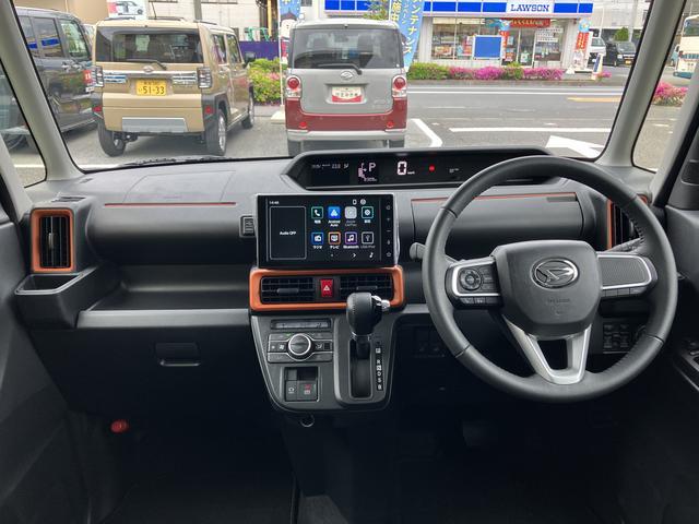 タントファンクロスターボ　９インチディスプレイオーディオ装備保証　新車保証・まごころ保証　１年間・走行距離無制限付き　純正９インチディスプレイオーディオ　バックモニター　フロントシートヒーター　両側電動スライドドア　ホールド機能付き電動サイドブレーキ（東京都）の中古車