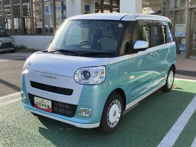 ムーヴキャンバスストライプスＧ　ディスプレイオーディオ　ＥＴＣ　ドラレコ保証　新車保証・まごころ保証　１年間・走行距離無制限付き　純正９インチディスプレイオーディオ　ＥＴＣ車載器　ディスプレイオーディオ連動前後録画ドライブレコーダー　両側電動スライドドア　キーフリー（東京都）の中古車