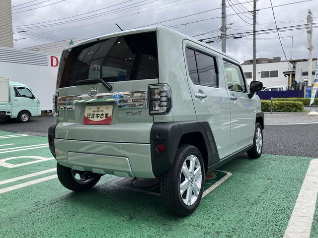 タフトＧ　クロムベンチャー　届け出済み未使用車　バックカメラ保証　新車保証・まごころ保証　１年間・走行距離無制限付き　アダプティブクルーズコントロール　フロントシートヒーター　ＬＥＤヘッドライト　ガラスルーフ　キーフリー　ホールド機能付き電動サイドブレーキ（東京都）の中古車
