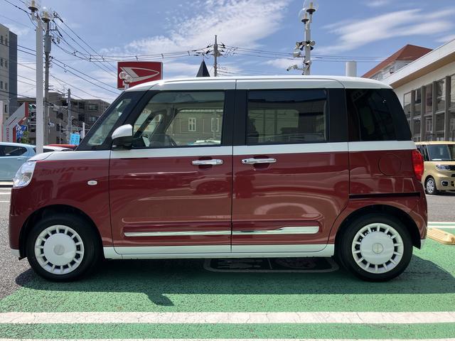ムーヴキャンバスストライプスＧ　９インチディスプレイオーディオ装備保証　新車保証・まごころ保証　１年間・走行距離無制限付き・９インチディスプレイオーディオ装備・バックカメラ・ＬＥＤヘッドライト装備（東京都）の中古車