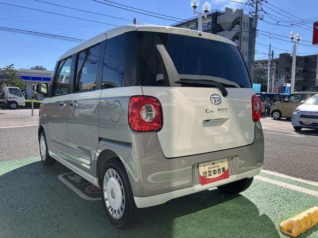 ムーヴキャンバスストライプスＧ　ディスプレイオーディオ　スライドドア保証　新車保証・まごころ保証　１年間・走行距離無制限付き　純正９インチディスプレイオーディオ　ＬＥＤヘッドライト　バックモニター　ほっとカップホルダー　両側電動スライドドア　電動サイドブレーキ（東京都）の中古車