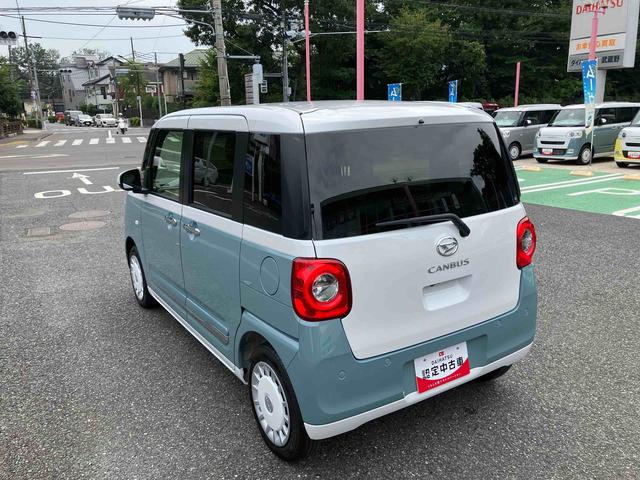 ムーヴキャンバスストライプスＧ　ナビ／パノラマカメラ／スマアシ保証　新車保証・まごころ保証　１年間・走行距離無制限付き　両側電動スライドドア／電子パーキングブレーキ（東京都）の中古車