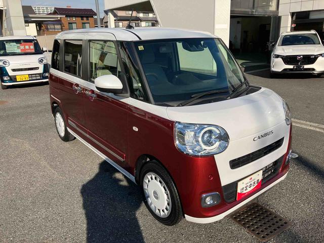 ムーヴキャンバスストライプスＧターボ保証　新車保証・まごころ保証　１年間・走行距離無制限付き　７インチナビ・パノラマカメラ・ドラレコ装備（東京都）の中古車