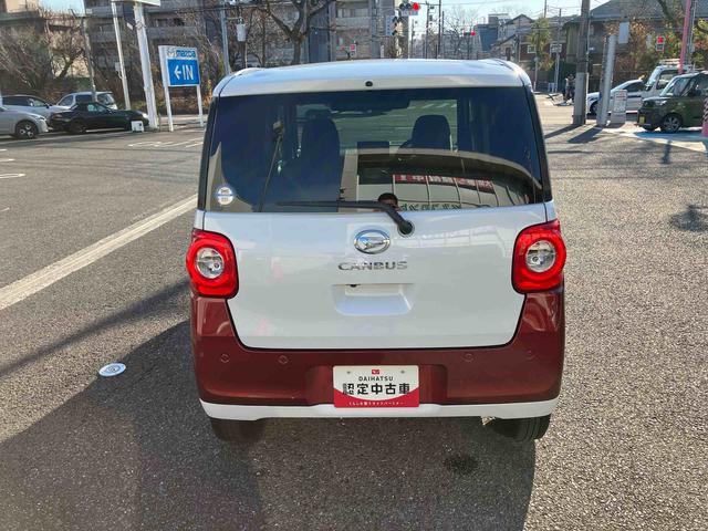 ムーヴキャンバスストライプスＧターボ保証　新車保証・まごころ保証　１年間・走行距離無制限付き　７インチナビ・パノラマカメラ・ドラレコ装備（東京都）の中古車