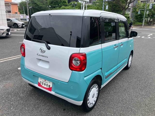 ムーヴキャンバスストライプスＧターボ　７インチ純正ナビゲーション搭載！！保証　新車保証・まごころ保証　１年間・走行距離無制限付き（東京都）の中古車