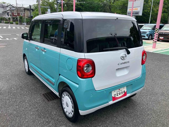 ムーヴキャンバスストライプスＧターボ　７インチ純正ナビゲーション搭載！！保証　新車保証・まごころ保証　１年間・走行距離無制限付き（東京都）の中古車