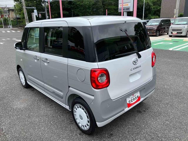ムーヴキャンバスストライプスＧ　９インチディスプレイオーディオ装備保証　新車保証・まごころ保証　１年間・走行距離無制限付き・９インチディスプレイオーディオ装備・バックカメラ・ＬＥＤヘッドライト装備・シートヒーター装備（東京都）の中古車