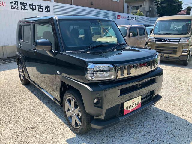 タフトGターボ ダーククロムベンチャー 届出済み未使用車保証 新車保証・まごころ保証 1年間・走行距離無制限付き アダプティブクルーズコントロール キーフリーシステム 電動パーキングブレーキ 前席シートヒーター スカイフィールトップ LEDヘッドランプ(東京都)の中古車