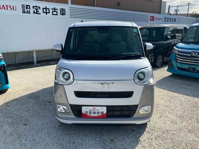 ムーヴキャンバスストライプスＧ　純正ナビ　ＥＴＣ車載器　パノラマモニター保証　新車保証・まごころ保証　１年間・走行距離無制限付き　純正７インチナビ　ＥＴＣ車載器　パノラマモニター　電動パーキングブレーキ　前席シートヒーター　両側電動スライドドア　アイドリンストップ（東京都）の中古車