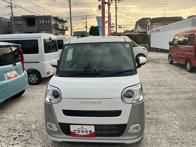 ムーヴキャンバスストライプスＧ　前席シートヒーター　ＬＥＤヘッドランプ保証　新車保証・まごころ保証　１年間・走行距離無制限付き　キーフリーシステム　前席シートヒーター　電動パーキングブレーキ　両側電動スライドドア　ＬＥＤヘッドランプ　ＬＥＤフォグランプ（東京都）の中古車