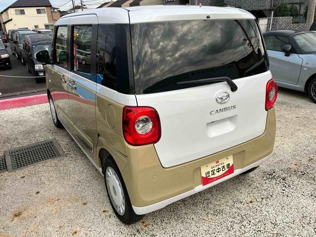 ムーヴキャンバスストライプスＧ　キーフリーシステム　ＬＥＤヘッドランプ保証　新車保証・まごころ保証　１年間・走行距離無制限付き　ＬＥＤヘッドランプ　コーナーセンサー　ＬＥＤフォグランプ　前席シートヒーター　電動パーキングブレーキ　ホッとカップホルダー（東京都）の中古車