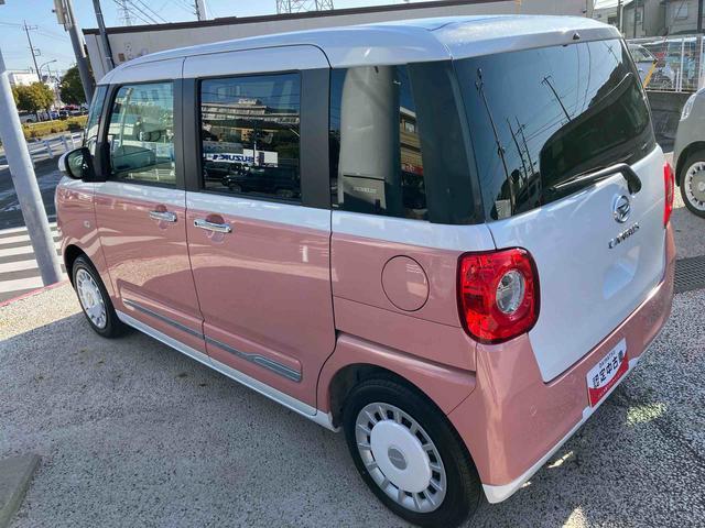 ムーヴキャンバスストライプスG ひょう害車 純正ナビ パノラマモニター保証 新車保証・まごころ保証 1年間・走行距離無制限付き 純正7インチナビ パノラマモニター 両側電動スライドドア 前席シートヒーター 電動パーキングブレーキ キーフリーシステム コーナーセンサー(東京都)の中古車