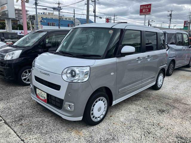 ムーヴキャンバスストライプスＧターボ　７インチ純正ナビゲーション搭載！！保証　新車保証・まごころ保証　１年間・走行距離無制限付き（東京都）の中古車