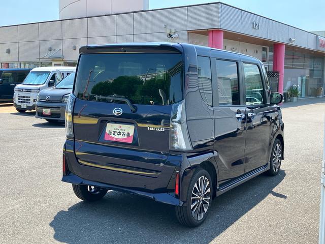 タントカスタムＲＳ　１０インチナビ　ＥＴＣ　ドライブレコーダー保証　新車保証・まごころ保証　１年間・走行距離無制限付き　純正１０インチナビ　ＥＴＣ車載器　ドライブレコーダー　パノラマモニター　アダプティブクルーズコントロール　両側電動スライドドア（東京都）の中古車