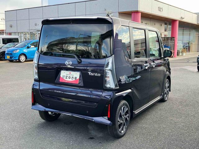 タントカスタムＸ　届出済未使用車　　両側電動スライドドア保証１年間距離無制限付き　アダプティブクルーズコントロール　レーンキープコントロール　パノラマモニター対応カメラ　電動パーキングブレーキ　両側電動スライドドア　ＬＥＤヘッドランプ　ＵＳＢ（東京都）の中古車