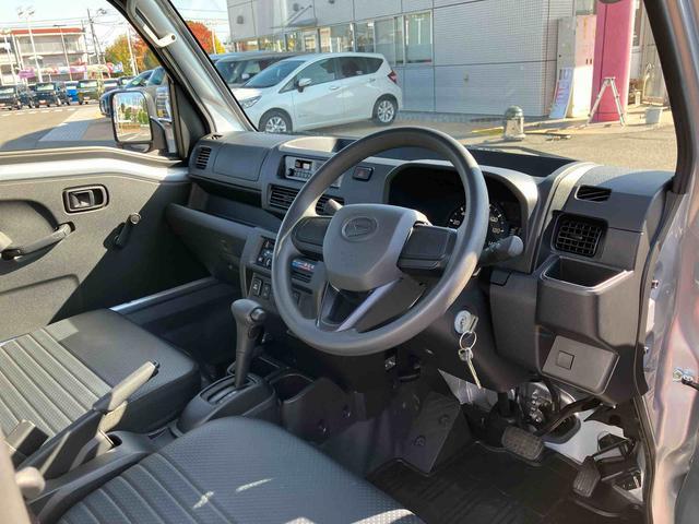 ハイゼットトラックスタンダード車検整備２年付き　ＦＲ専用ＣＶＴ　パートタイム４輪駆動　マルチリフレクターヘッドランプ　ＡＭ／ＦＭ付きラジオ　６コーナーセンサー　三方開き　荷台フロア長２０３０ｍｍ　荷台幅１４１０ｍｍ　オートライト（東京都）の中古車