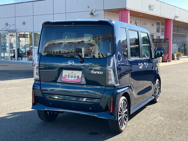 タントカスタムＲＳインタークーラーターボエンジン　純正７型ワイドエントリーナビ　バックカメラ　前後ナビ連動式ドライブレコーダー　純正ＥＴＣ　両側電動スライドドア　両席シートヒーター　６コーナーセンサー　ＵＳＢソケット（東京都）の中古車
