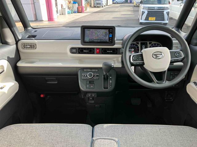 ムーヴキャンバスストライプスＧターボ純正７型ワイドエントリーナビ　パノラマモニター対応カメラ　アダプティブクルーズコントロール　両側電動スライドドア　両席シートヒーター　ＬＥＤヘッドランプ　電動パーキングブレーキ　置きラクボックス（東京都）の中古車