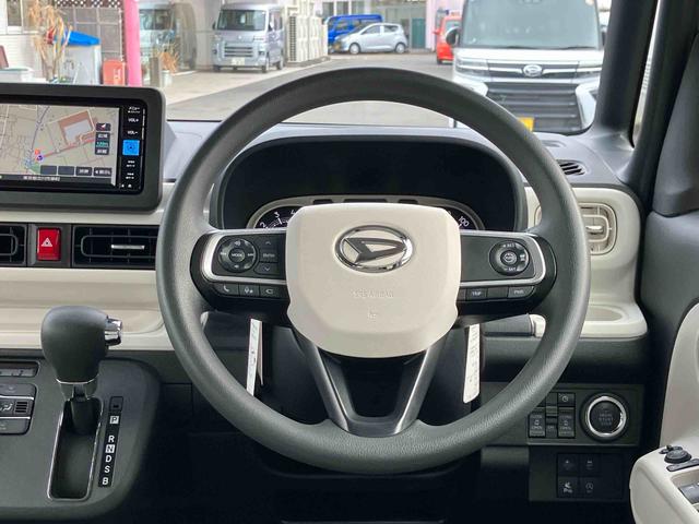 ムーヴキャンバスストライプスＧターボ純正７型ワイドエントリーナビ　パノラマモニター対応カメラ　アダプティブクルーズコントロール両側電動スライドドア　両席シートヒーター　ＬＥＤヘッドランプ　置きラクボックス　ホッとカップホルダー　ＵＳＢ（東京都）の中古車