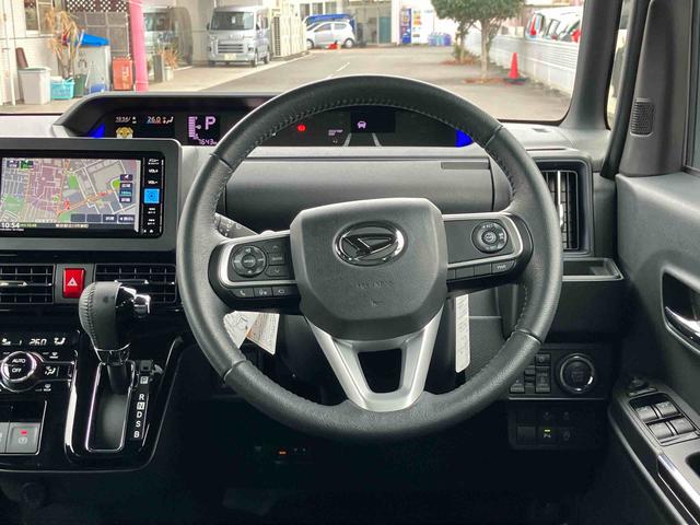 タントカスタムＲＳインタークーラーターボエンジン　純正７型ワイドエントリーナビ　パノラマモニター対応カメラ　ＥＴＣ　４コーナーセンサー　両側電動スライドドア　両席シートヒーター　電動パーキングブレーキ　ＵＳＢソケット（東京都）の中古車